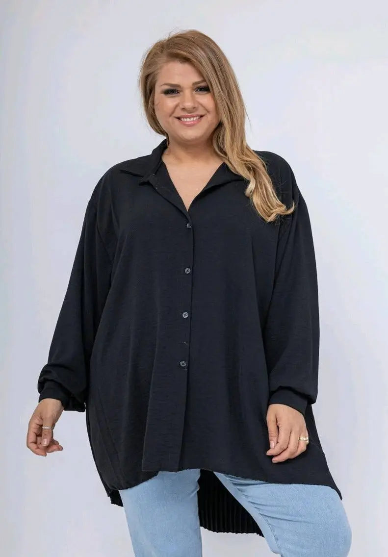 Chemise grande taille à boutons - Image 1