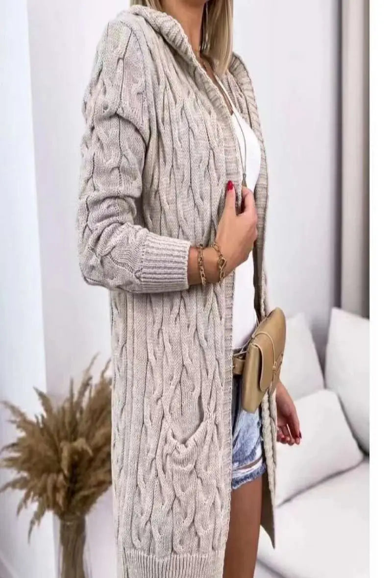 Gilet en maille avec capuche - Image 1
