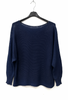 Pull basique de couleur bleu marine 
Les pépites de Christelle