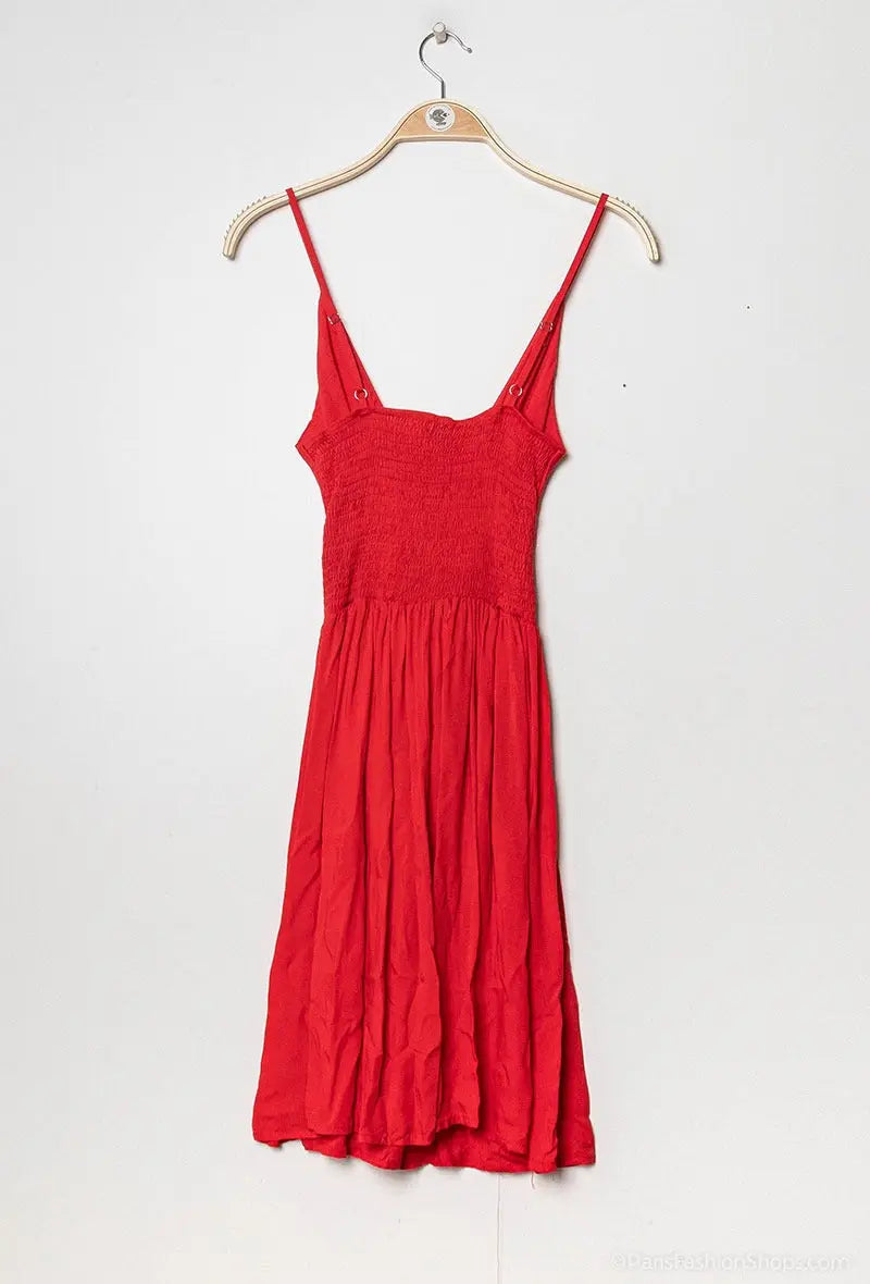 Robe à bretelles couleur uni