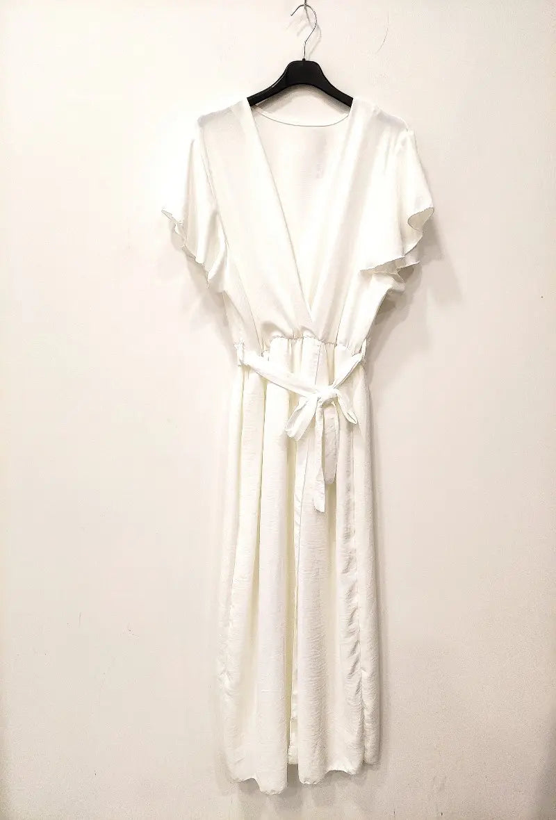 Robe long ouvert à cache coeur