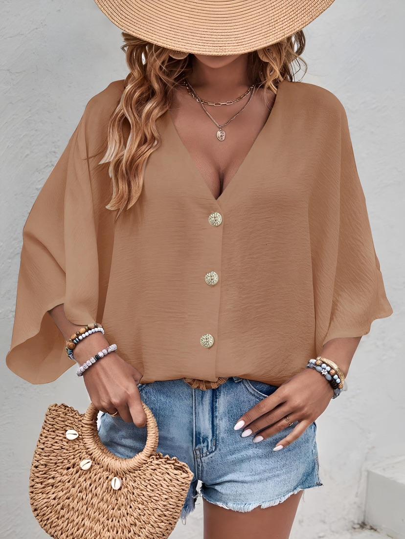 Blouse oversize boutonnée - Image 2