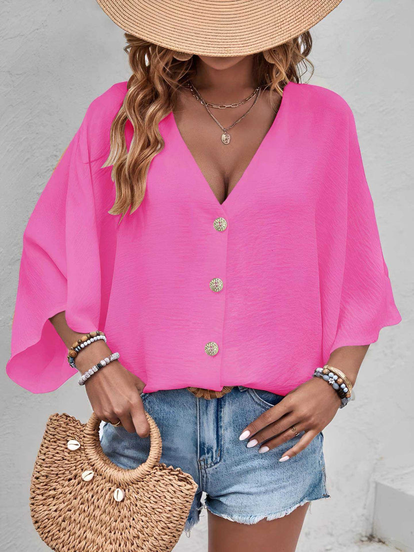 Blouse oversize boutonnée - Image 3