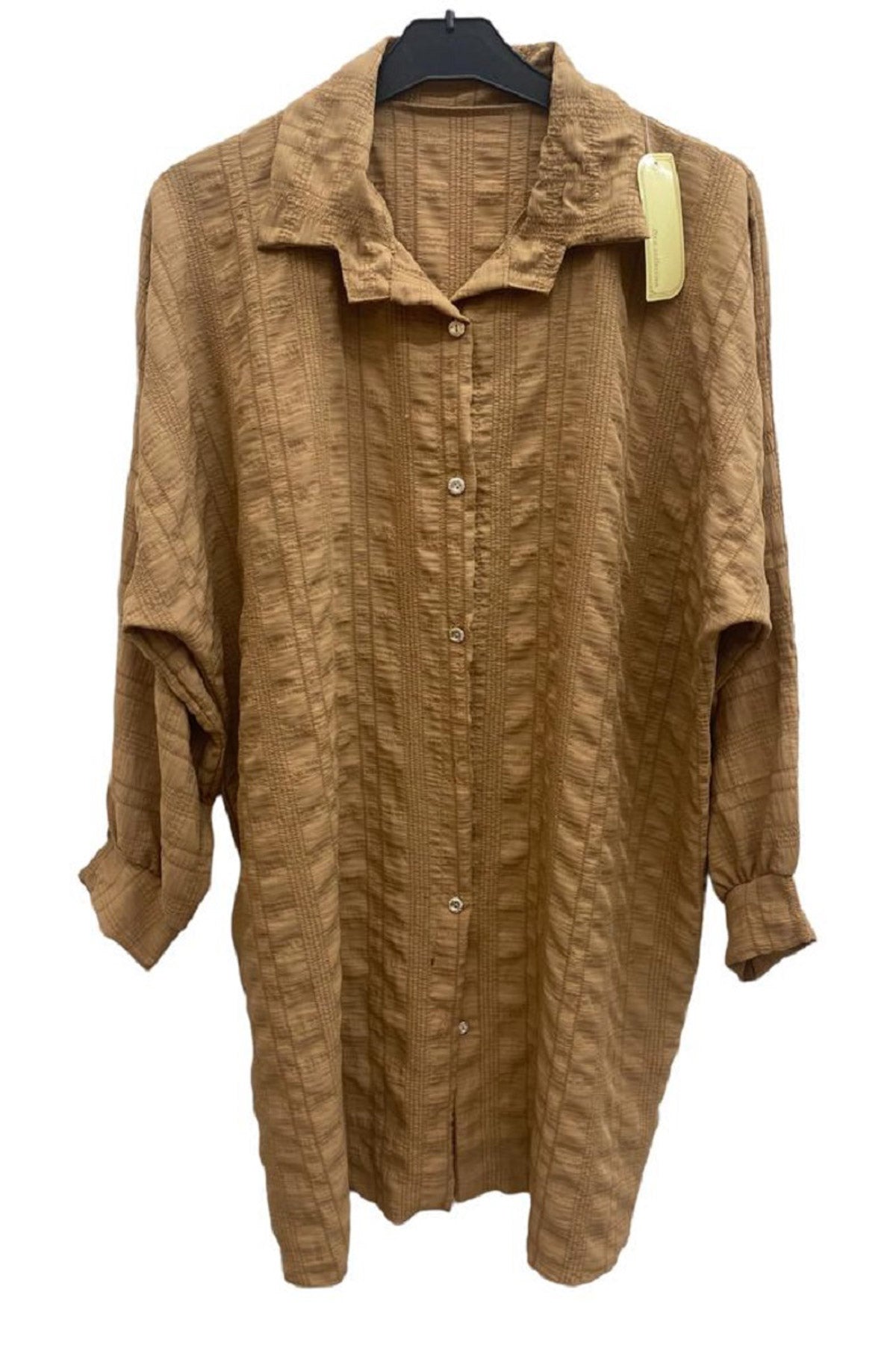 Chemise gaufrée à boutons - Image 2