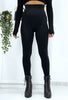 Legging de couleur noire 80% polyester Les pépites de Christelle