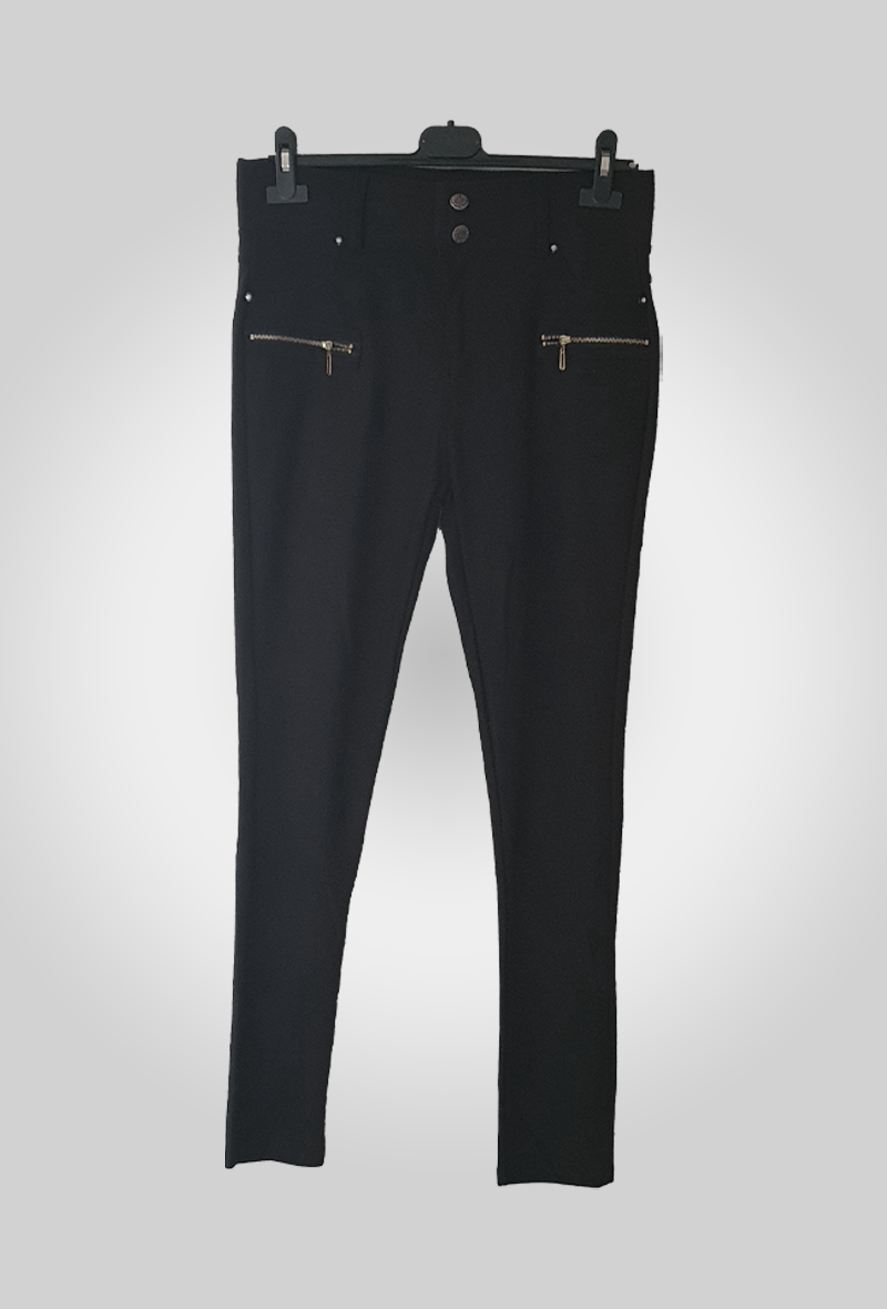Legging à Fermetures Dorées