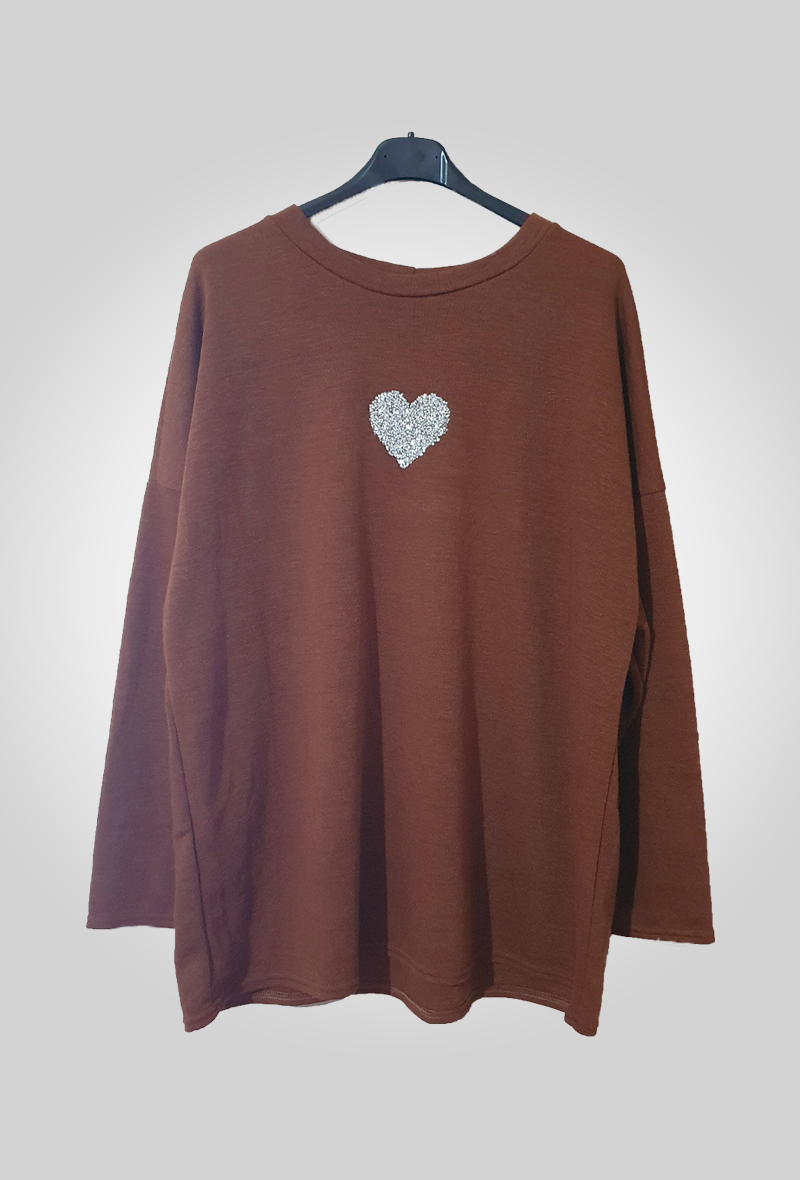 Pull Cœur Argenté