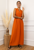 Robe cache coeur de couleur orange 
Les pépites de Christelle