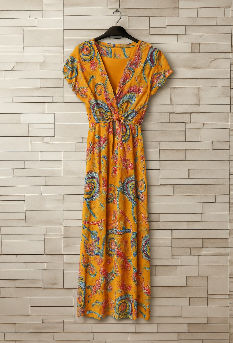 Robe longue imprimée fleurie