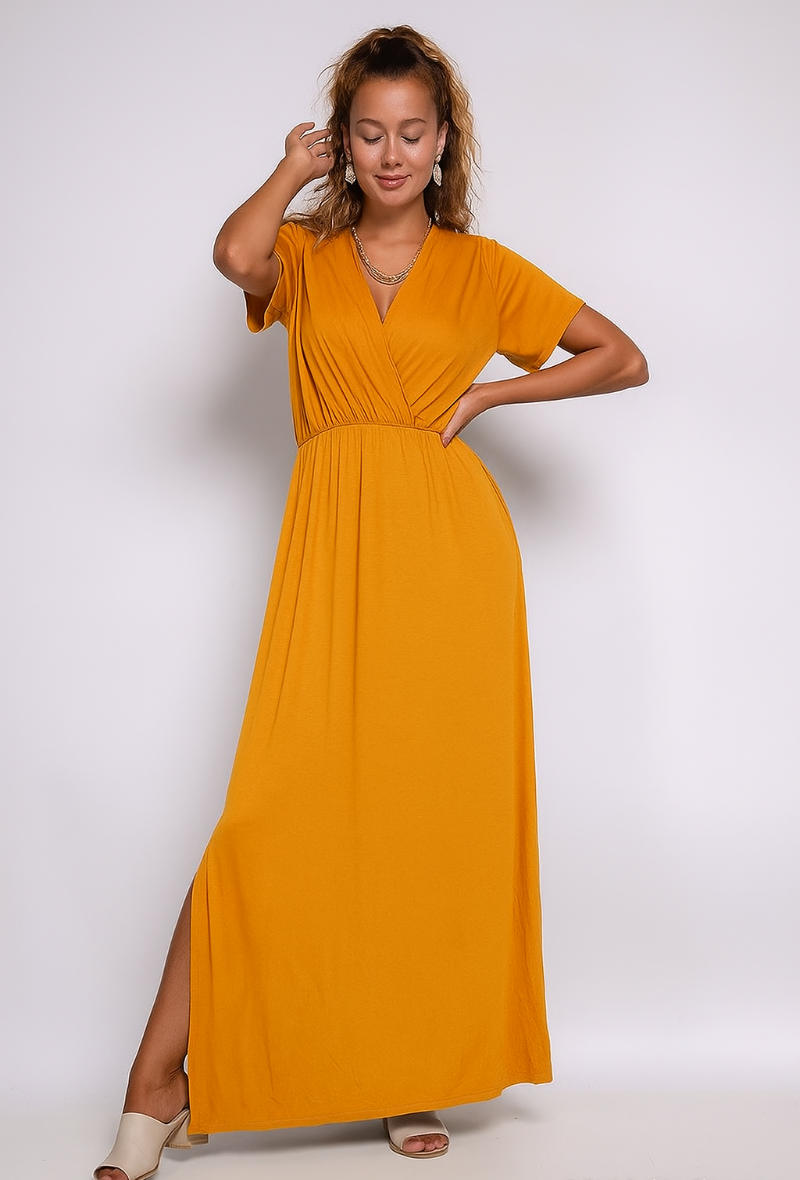 Robe longue cache-cœur