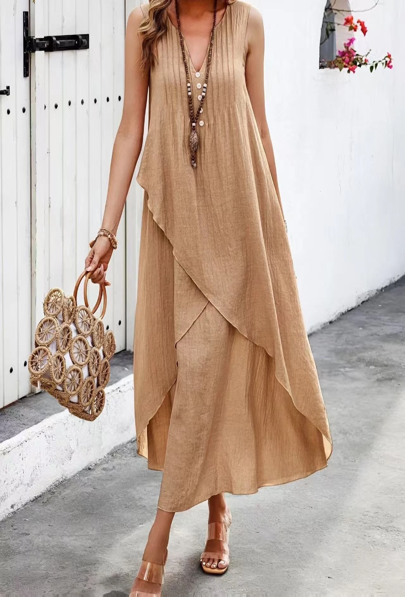 Robe sans manches style bohème