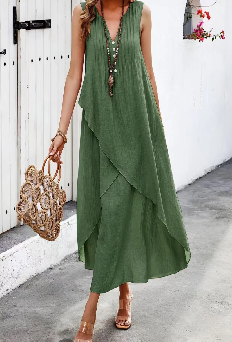 Robe sans manches style bohème