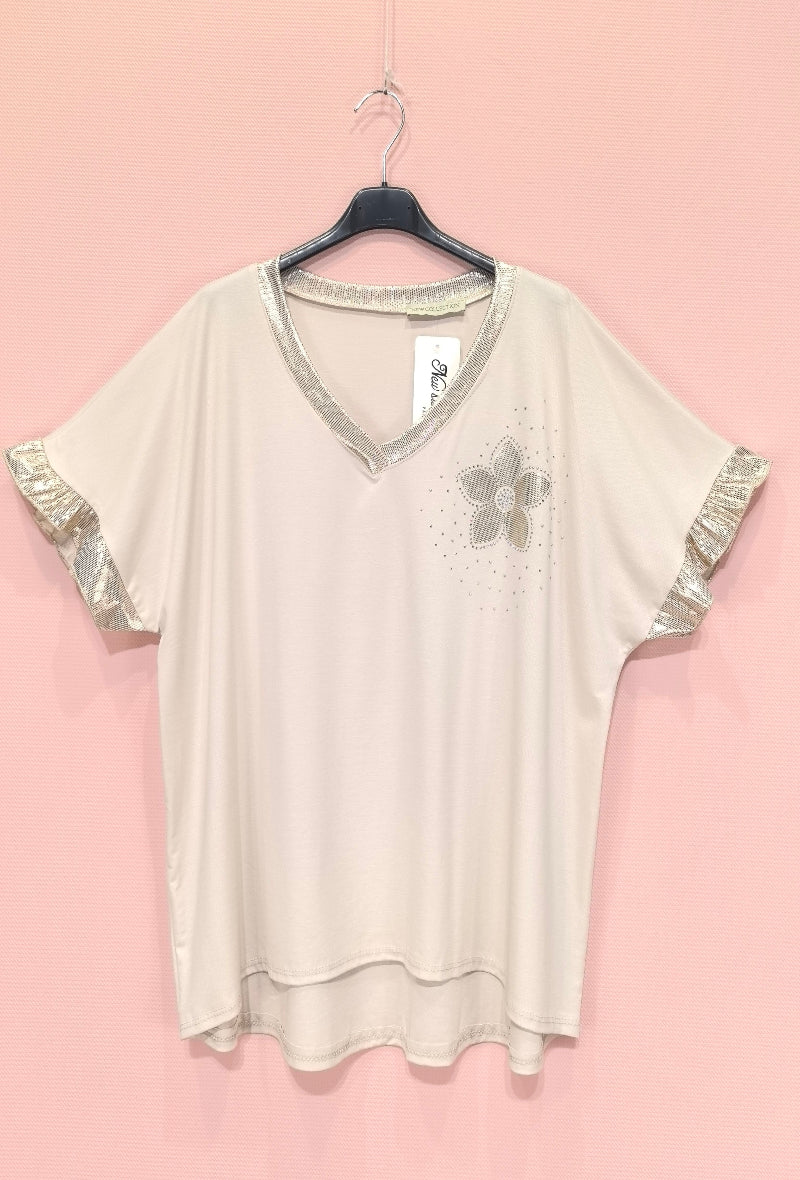 T-shirt col en V - Image 1