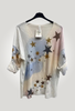 Tunique de couleur multicolorà motif étoiles Les pépites de Christelle