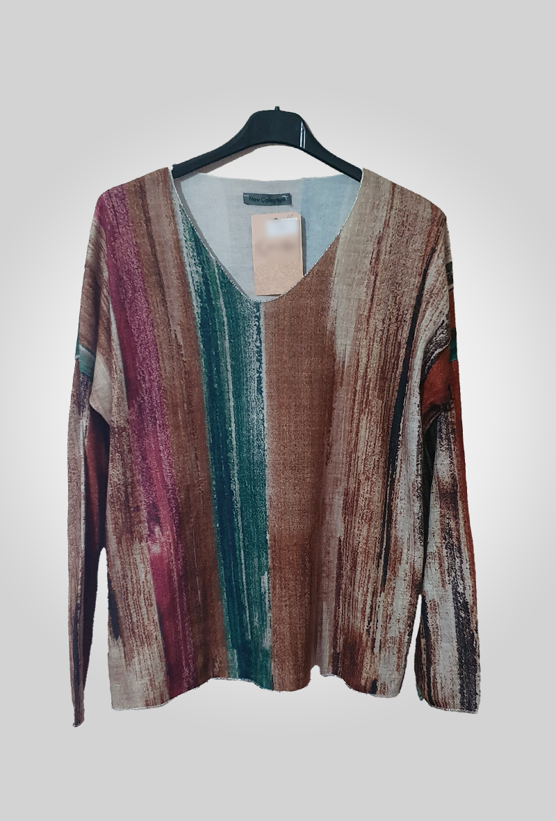 Tunique Effet Peinture Multicolore