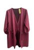 Veste avec liens de serrage de couleur bordeau 
Les pépites de Christelle